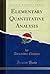Elementary Quantitative Ana...