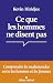 Ce que les hommes ne disent pas by Kevin Hiridjee