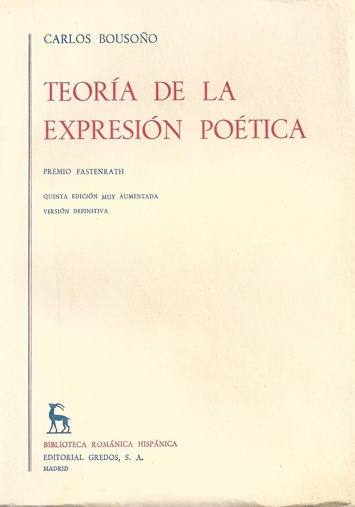 Teoría de la expresión poética (Paperback)