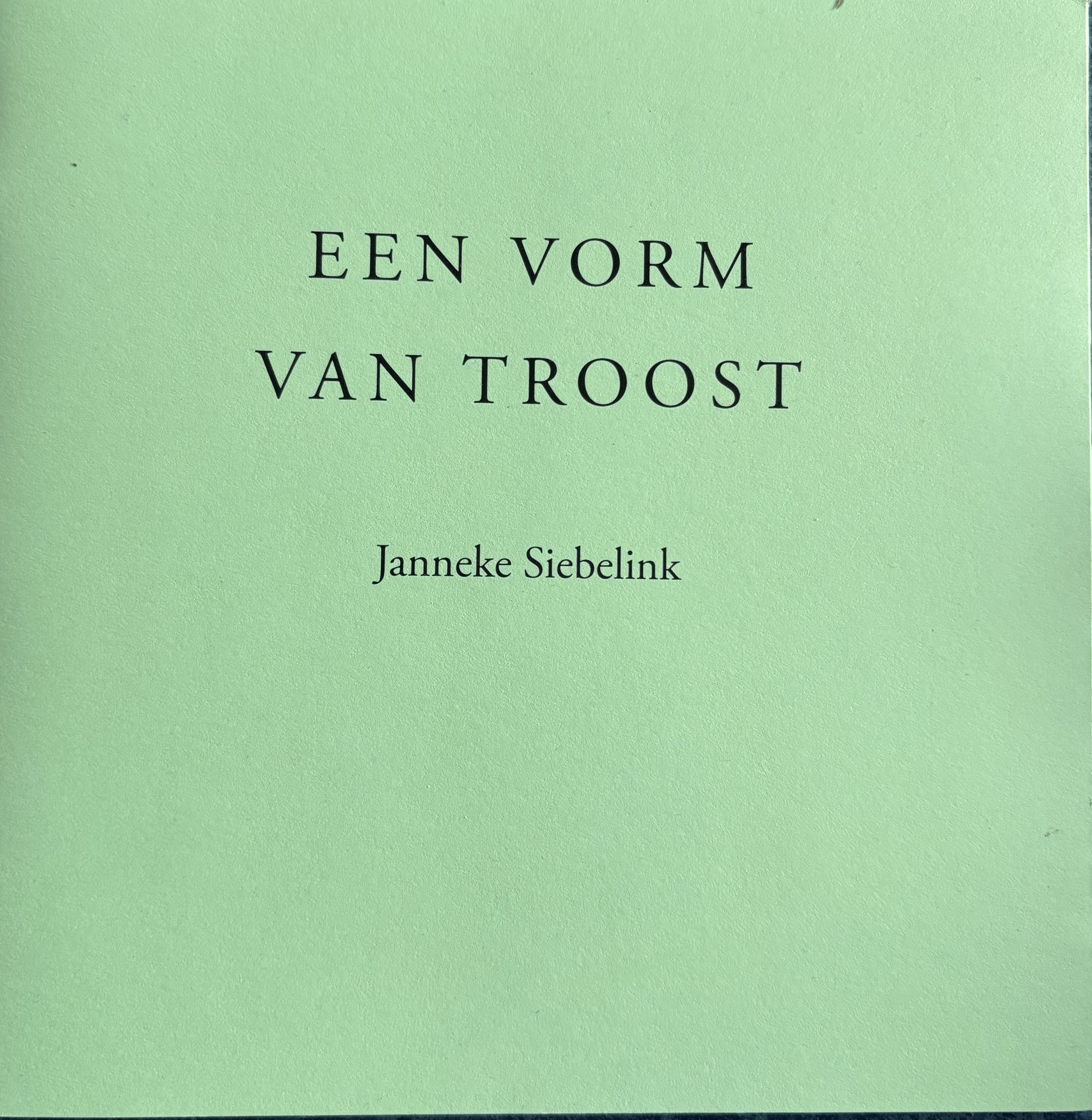 Een vorm van troost