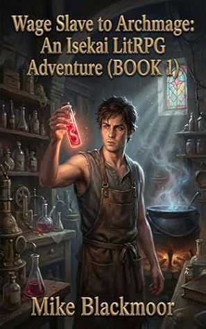 Book cover of Wage Slave to Archmage: An Isekai LitRPG Adventure (BOOK 1) by Mike Blackmoor