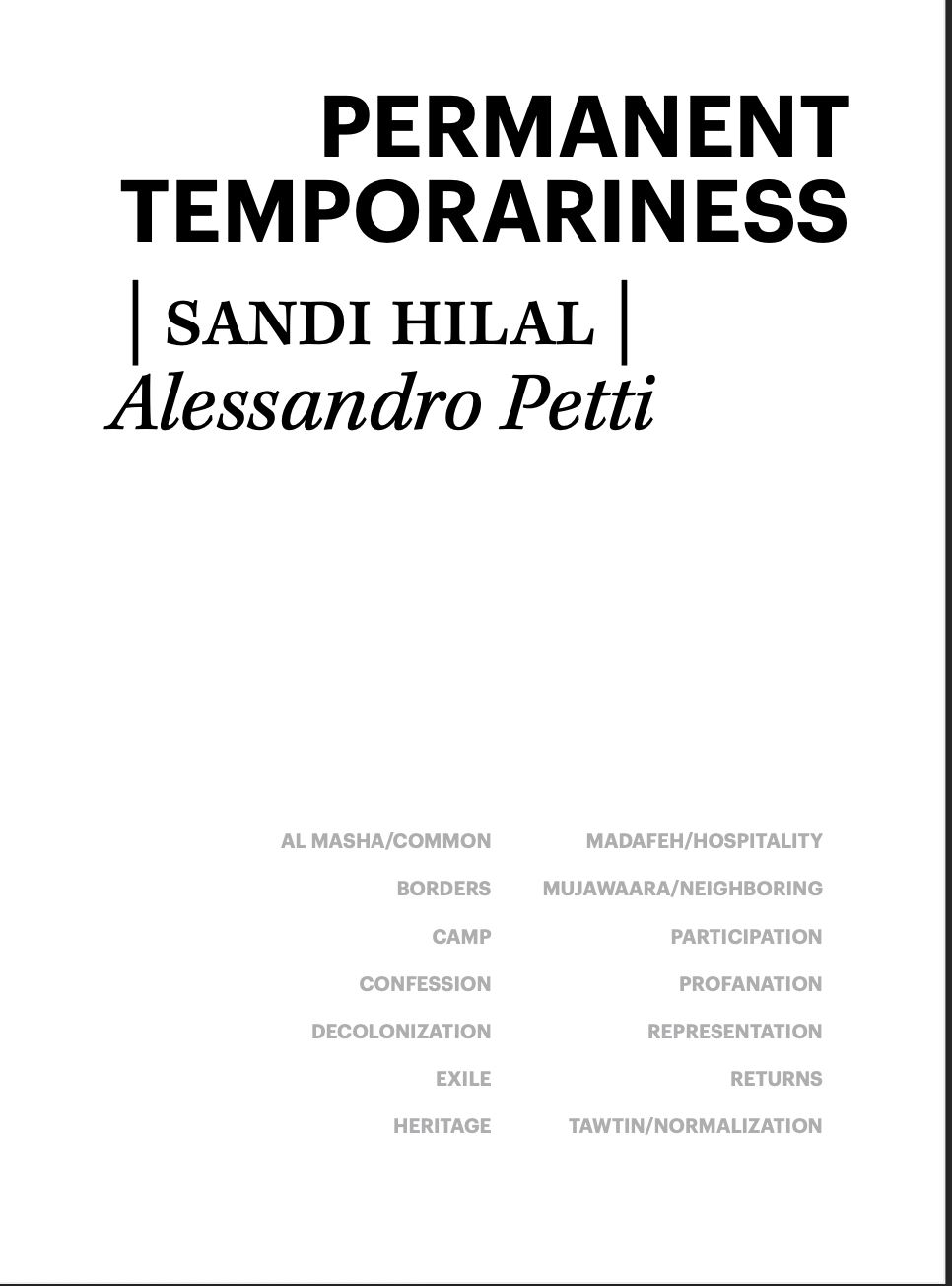 Permanent Temporariness