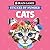 Brain Games - Sticker by Number Compact Edition: Cats | 7x7 Inches | Perfect Gift for Cat Lovers, Travel Size Activity Book for Adults & Kids 7+