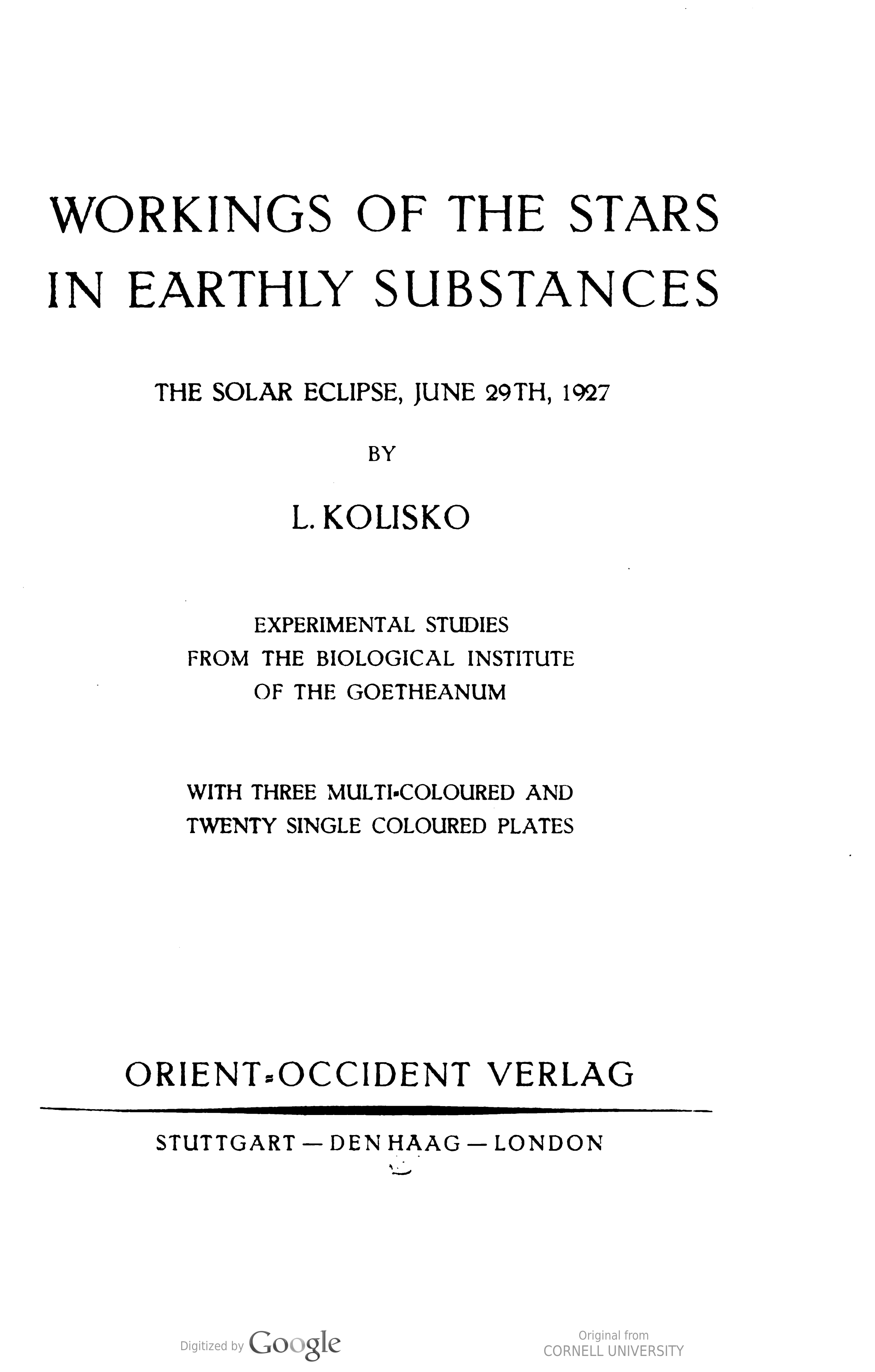 Workings of the stars in earthly substances (Paperback)