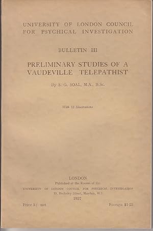 Preliminary Studies of a Vaudeville Telepathist (Paperback)