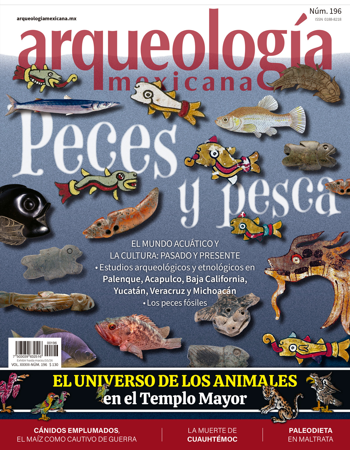 Peces y pesca (Arqueología Mexicana, enero-febrero 2026, Volumen XXXIII, n. 196)
