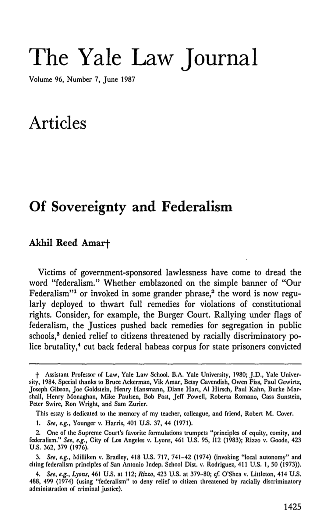 Of Sovereignty and Federalism (ebook)