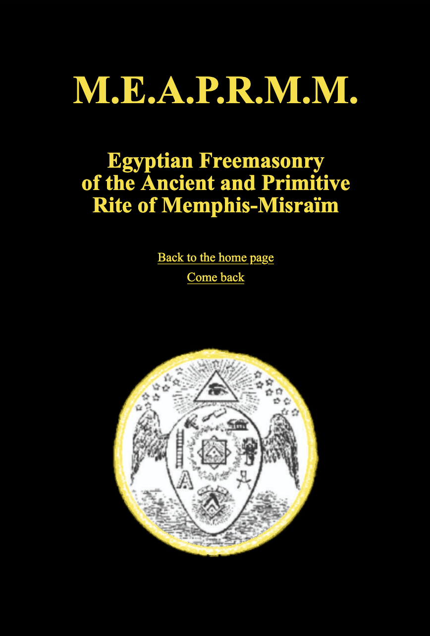 M.E.A.P.R.M.M.: Egyptian Freemasonry of the Ancient and Primitive Rite of Memphis and Misraïm (ebook)