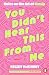 You Didn't Hear This From Me: (Mostly) True Notes on Gossip