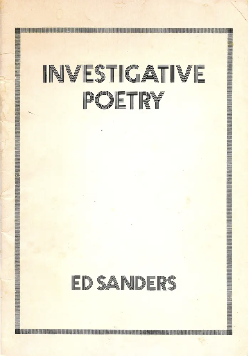 Investigative Poetry (Paperback)
