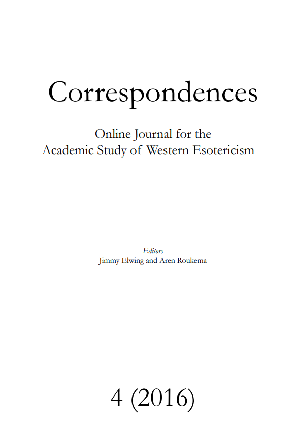 Correspondences: Online Journal for the Academic Study of Western Esotericism (Vol 4)