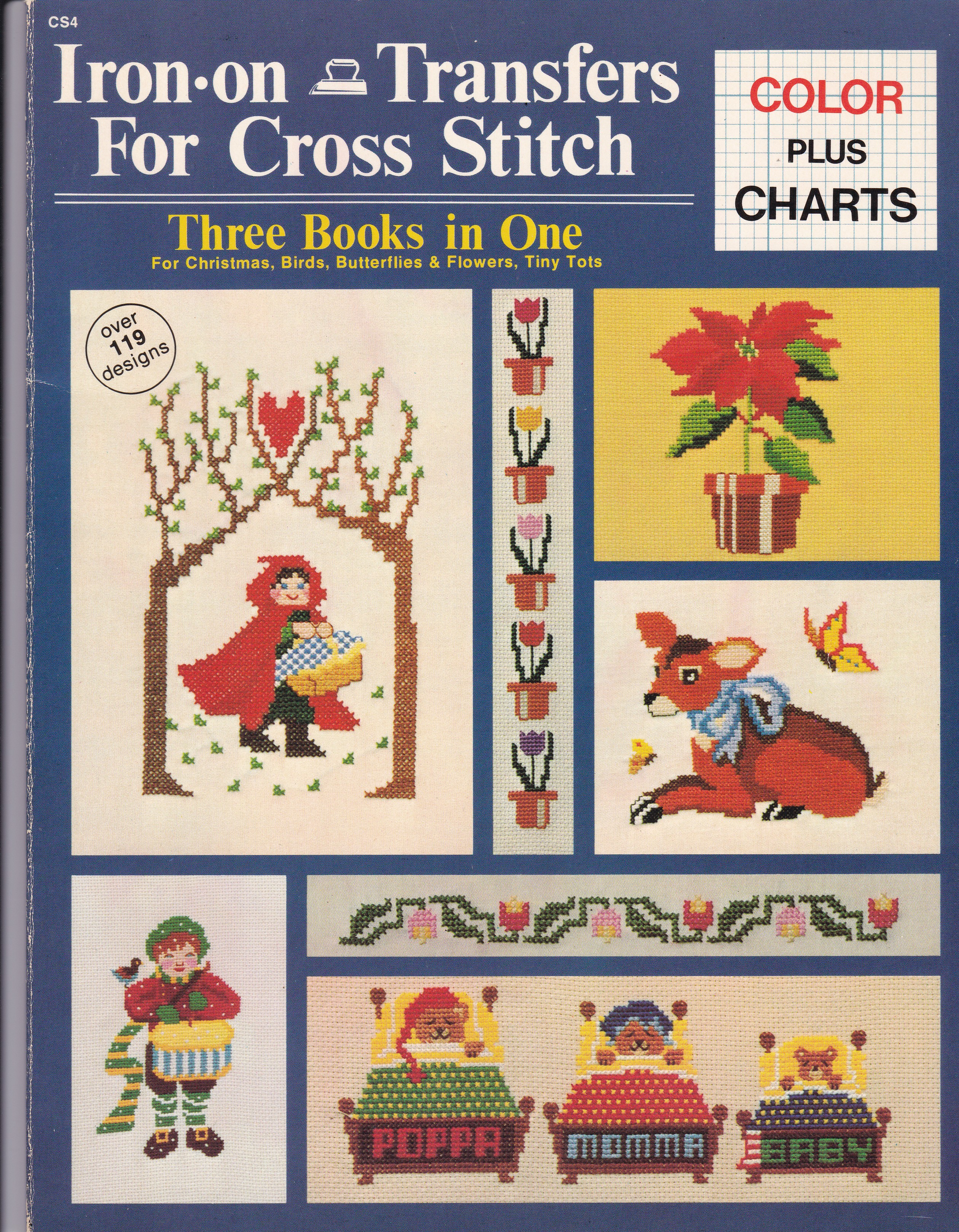 Iron -On Transfers for Cross Stitch: Three Books in One (CS4)