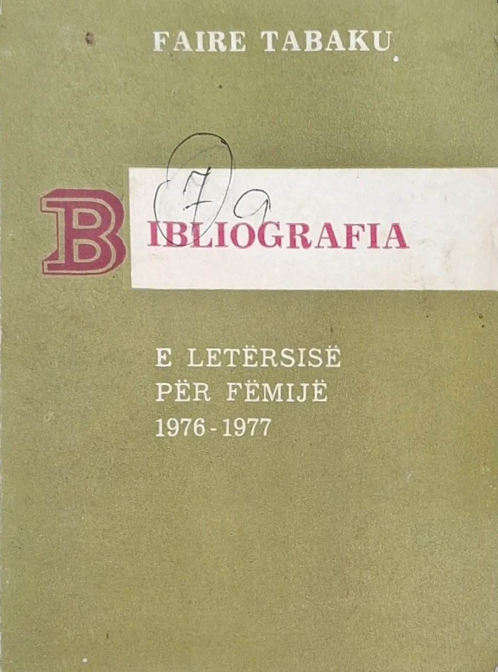 Bibliografia e letërsisë për fëmijë 1976-1977