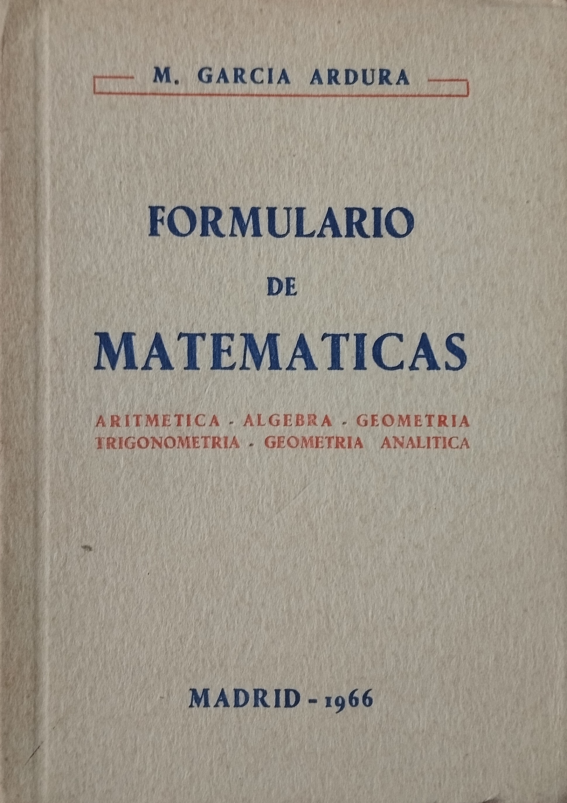 Formulario de Matemáticas (Paperback)