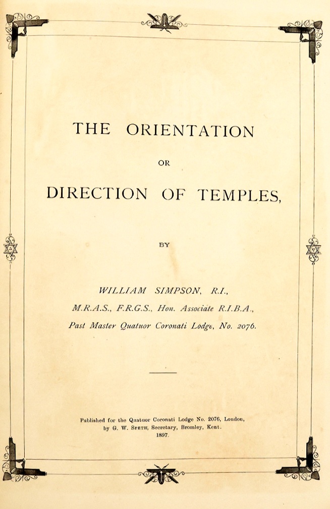 The Orientation or Direction of Temples (Hardcover)