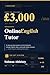 HOW TO BECOME A £3,000/MONTH ONLINE ENGLISH TUTOR: A Step-by-Step System to Find Students, Charge Higher Rates, and Build Stable Income