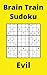 Yellow Brain Train Sudoku Book, 9x9 Puzzles, 250 Pages, 5x8, Evil
