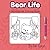 Bear Life - Ink Tracking Book: Mindful tracing activity to relax and unwind. 30 cozy bear life scenes to trace with ink (Mindful Ink Tracing - Cute animals Series)