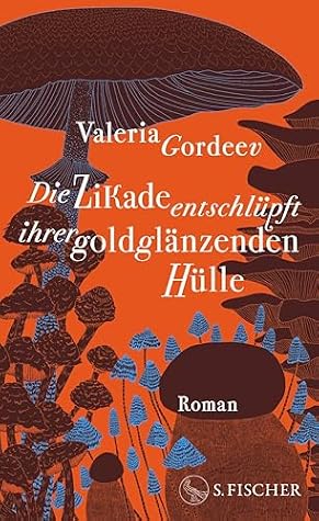 Die Zikade entschlüpft ihrer goldglänzenden Hülle