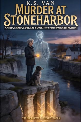 Murder at Stoneharbor: A Witch, a Ghost, a Dog, and a Small‑Town Paranormal Cozy Mystery (The Moonhaven Mysteries Book 4)