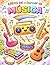 Libro de Colorear de Música: Animales Músicos: 50 Dibujos Grandes con Líneas Gruesas para Niños y Niñas de 2 a 6 Años (Spanish Edition)