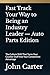 Fast Track Your Way to Being an Industry Leader — Auto Parts Edition: The Culture Shift That Turns Your Counter Staff Into Your Competitive Advantage