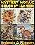 Mystery Mosaic Animals & Flowers: Coloring Book for Adults & Teens with 5 Unique Shapes.