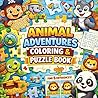 Animal Coloring Book for Kids with Educational Puzzles: Fun Learning Activities, Mazes, and Brain Games for Ages 6–12