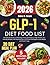Glp-1 Diet Food List 2026: The Ultimate Guide to 1000 Days of Easy and Delicious High-Protein, Gut-Friendly Recipes, a 30-Day Meal Plan, and Proven ... Tasty Diet and Nutrition Cookbook Series)