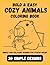 Bold & Easy Cozy Animal Coloring Book for Adults by Simple Relax Coloring