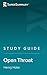 Study Guide: Open Throat by Henry Hoke (SuperSummary)