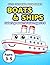 Boats and Ships Coloring Book for Kids Ages 3–5: Cute and Easy Ocean Vehicles, Big Simple Designs for Toddlers, Fun and Relaxing Coloring Book