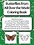 Butterflies From All Over the World Coloring Book