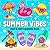 Summer Vibes - Bold & Easy Coloring Book