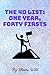 The 40 List: One Year, Forty Firsts