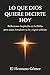 Lo que Dios quiere decirte hoy: Reflexiones inspiradas en la Biblia para sanar, fortalecer tu fe y seguir adelante (Spanish Edition)