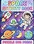 Space Activity Book for Kids: 50 Large Print Themed Word Search and Maze Puzzles with Fun Space Facts and Full Solutions | Black and White Edition