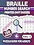 Braille Number Search (Printed Not Raised) Puzzle Book For Adults -Vol.1-