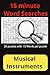 15 Minute Word Searches - Musical Instruments: Easy to Read Word Search Puzzles for Adults and Seniors Featuring Musical Instruments, Orchestra Terms, ... Difficulty, Relaxing 15-Minute Challenges