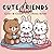 Cute Friends Cozy &Comfy coloring book ( 40 beautiful interior pages)