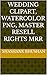Wedding Clipart, Watercolor PNG, Master Resell Rights MRR