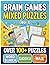 Brain Games Mixed Puzzles (Vol 1): Ultimate Brain Workout with Word Search, Challenging Mazes, and Sudoku Puzzles – Stress Relief for All Skill Levels