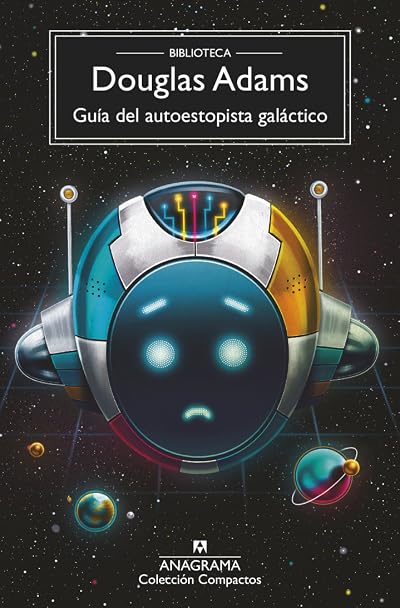 Portada de Guía del autoestopista galáctico, de Douglas Adams