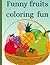 Fruit coloring book for kids