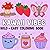 Kawaii Vibes Bold & Easy Coloring Book: Kids Ages 4-6: 57 Unique Cute Coloring Pages with Animals, Fruits, Vegetables and Landscapes