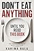 Don’t Eat Anything Until You Read This Book: The surprising truth about our food