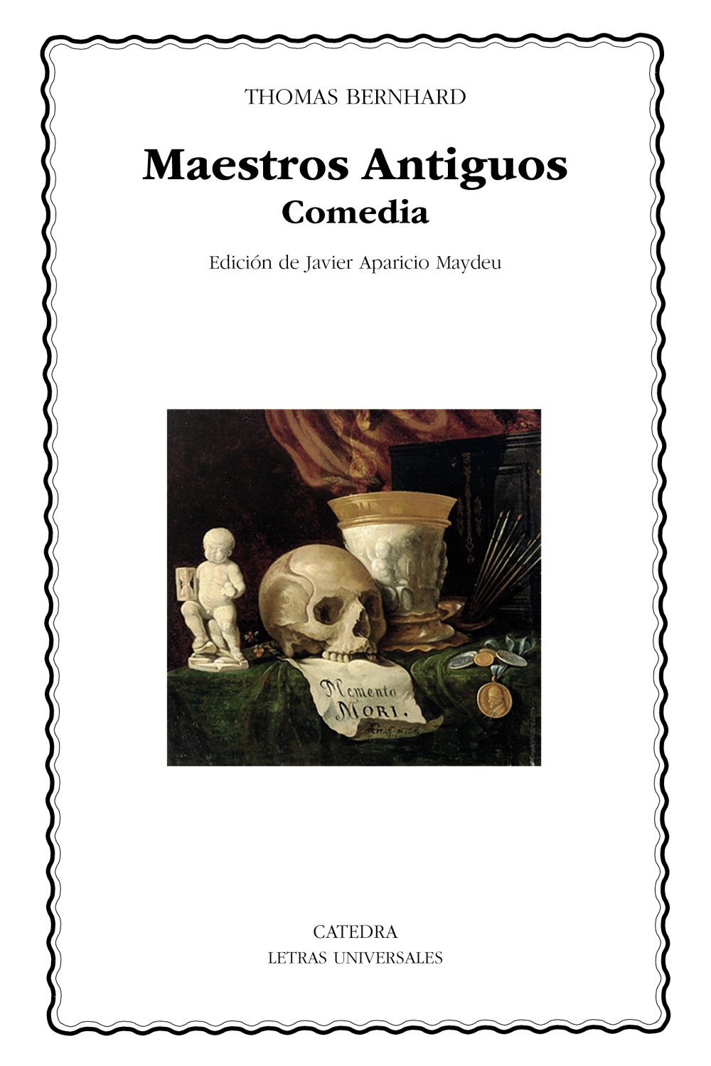 Portada de Maestros Antiguos: Comedia, de Thomas Bernhard