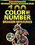 100 Dragon Mystery Mosaic Coloring Book for Adults: Color by Number Designs Featuring Hidden Dragon Images with Rectangles, Triangles, Hexagons & Circles for Focus and Creative Expression