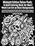 Midnight Edition Tattoo Flash: A Bold Coloring Book for Men: White Line Art Tattoo Designs on Black Backgrounds with Intricate Cosmic Designs for Gel Pens & Metallic Markers