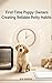First Time Puppy Owners Creating Reliable Potty Habits : Simple Step By Step System To House Train Your Puppy Without Stress